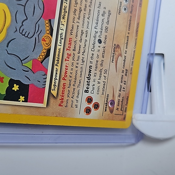 POKEMON~ Light Machamp 25/105 Rare Neo Destiny - Picture 4 of 8